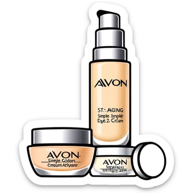 AVON anti-aging serum, eye cream, and night cream sticker