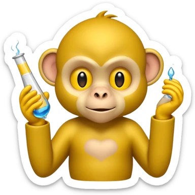 scienist and scienist item withyellow monkey sticker