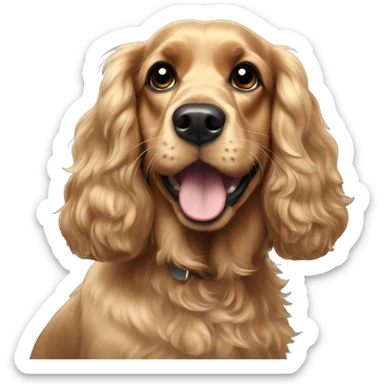 Cocker spaniel golden but a bit dark but very happy  sticker
