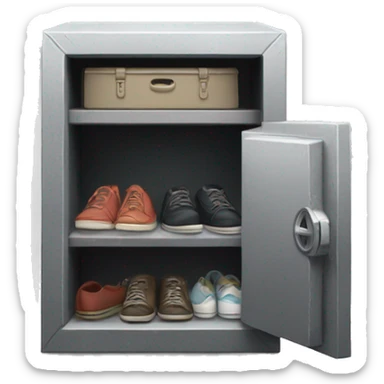 vault with clothes and shoes coming out of it sticker