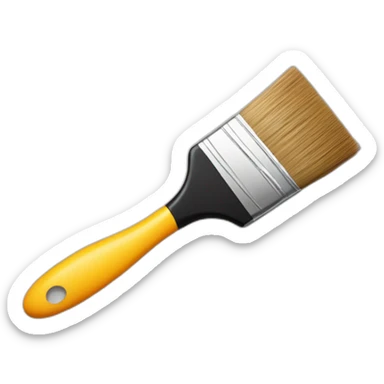 paint brush and colors sticker