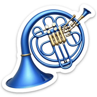 i want an emoji of a blue french horn music from the tv show how i met your mother sticker