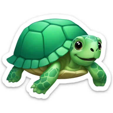 cute green ocean tortoise sticker