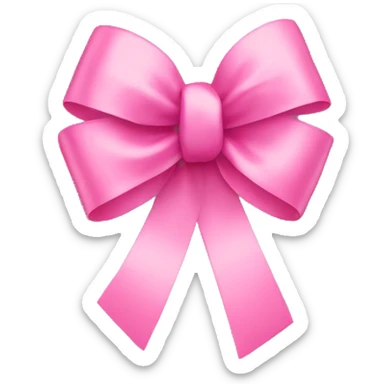 pink ribbon bow  sticker