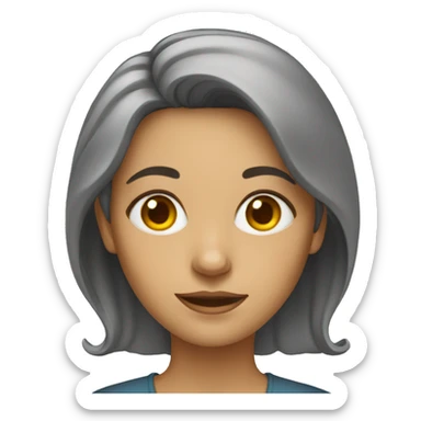 female white teacher at board sticker