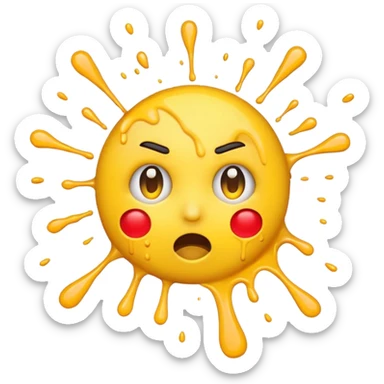 Emoji getting shot  sticker