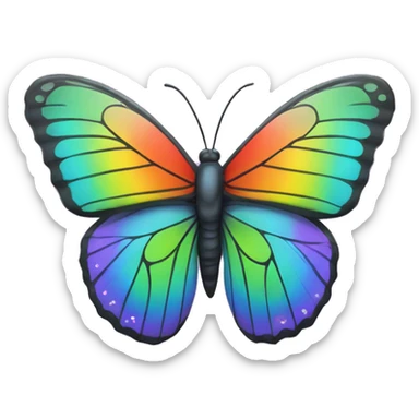 Rainbow butterfly sticker