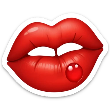 Kiss mark sticker