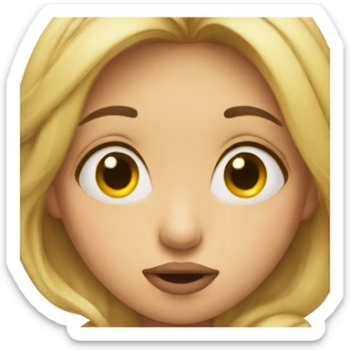 unisex face blowing kiss sticker