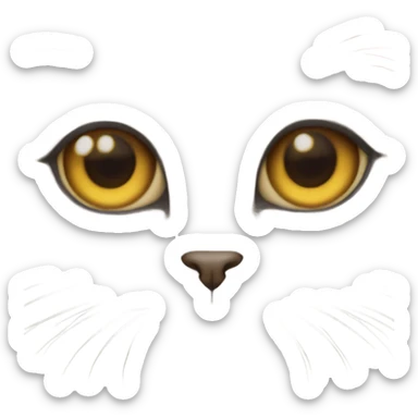 Cat with eyelashes  sticker