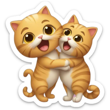 Cat kiss sticker