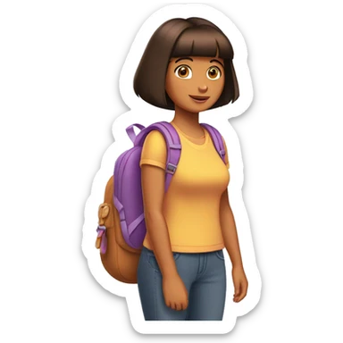 Dora the Explorer without the backpack sticker