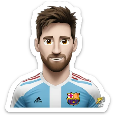 messi combinado con iro-man sticker
