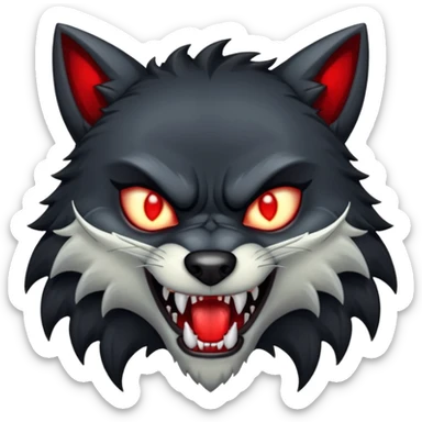 A vampire wolf sticker