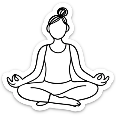 person doing yoga sticker