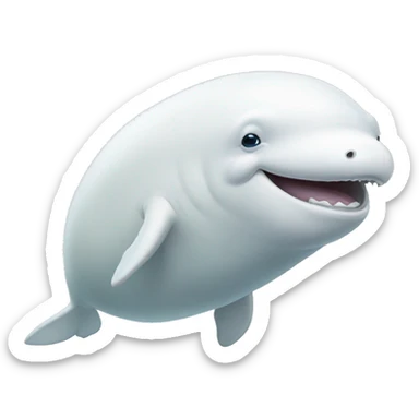 beluga whale  sticker