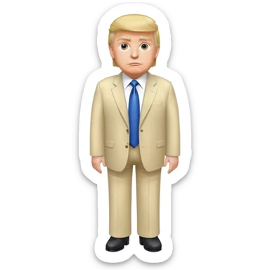 Donald trump neanderthal full body sticker