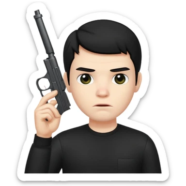 bufo with a gun to his head cause he wants to end it all sticker