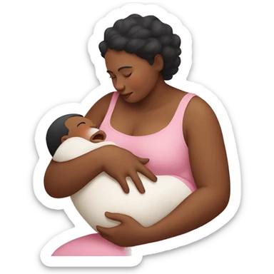 a sow breastfeeding sticker