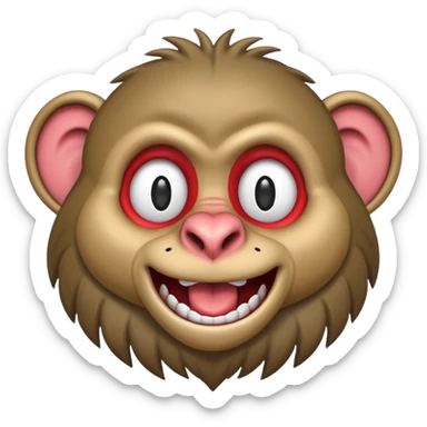 baboon quiz logo sticker