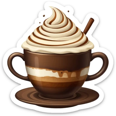 cup of mocca with cream sticker