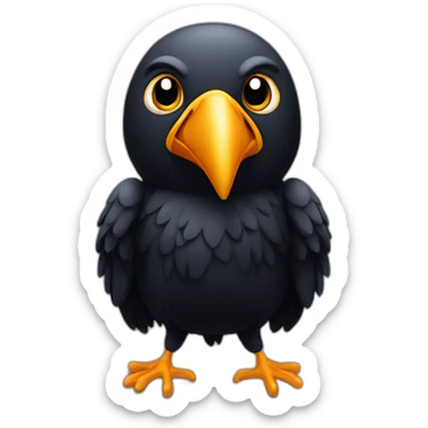 Corbeau noir qui est avec un perroquet sticker