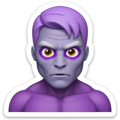 purple mutant man sticker