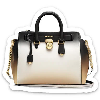 Realistic cream to black ombre michael kors satchel purse. sticker