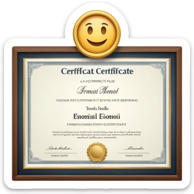 documento de oficina  certificado sticker