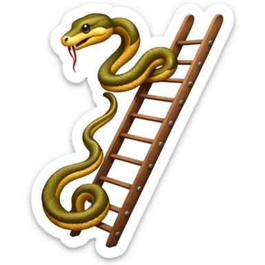 snake on a ladder sticker