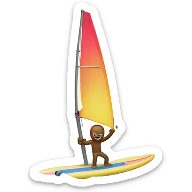 Windsurfer no wind  sticker