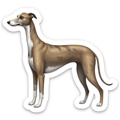 Brindle grey hound full body  sticker