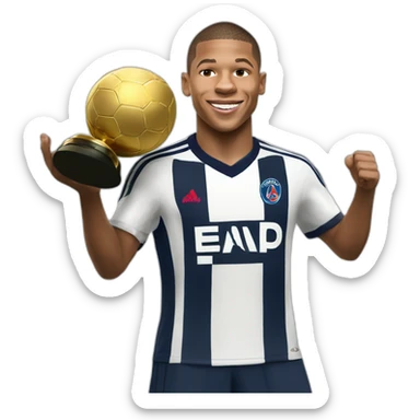 mbappe winning champion league sticker