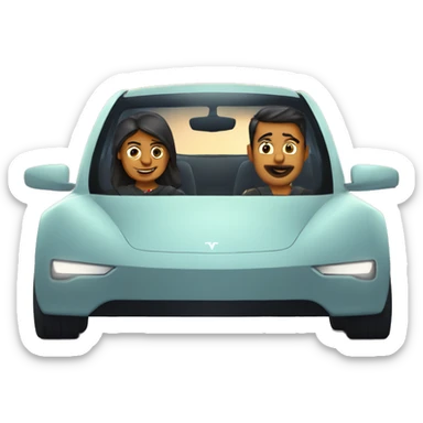 Drive the Tesla with Indian friend safely  sticker