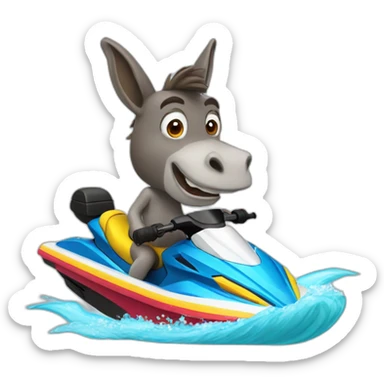 donkey jetski sticker
