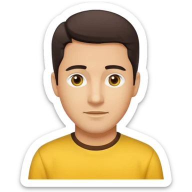 Jonathan Knight brown eyes,dark brown hair, yellow shirt  sticker