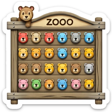 zoo entry board sticker
