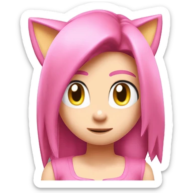 amy rose sonic sticker
