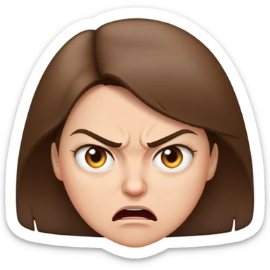 Light brunette Mom rage  sticker