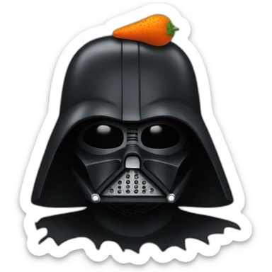 dark vador with a carot sticker