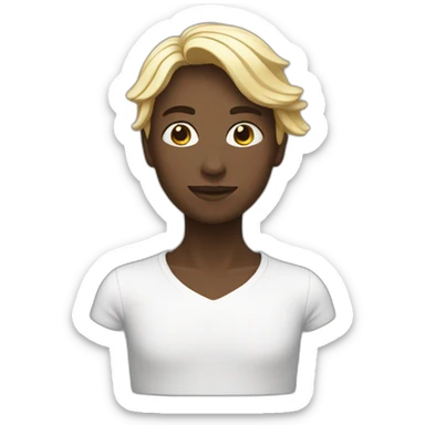 Cœur noir avec traits blanc sticker