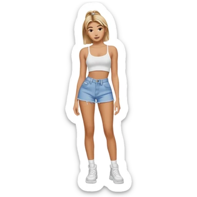 Hailey bieber en voyant tout le corps  sticker