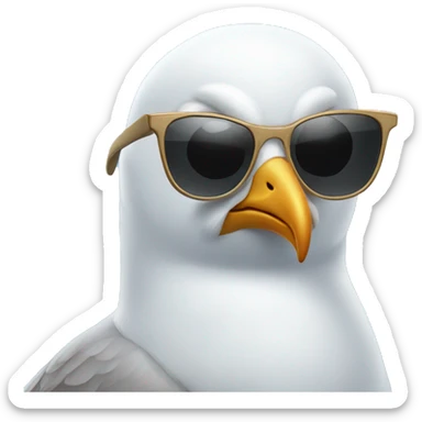 seagull wearing sunglasses sticker