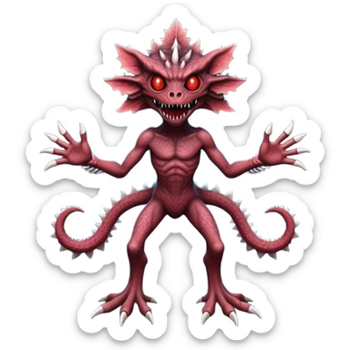 maak een emojie van de demogorgean van stranger things  sticker