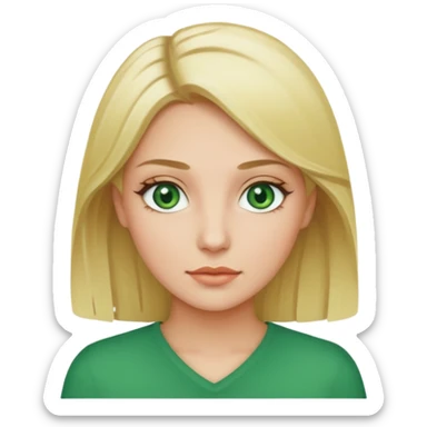 Sexy Queen Green eyes blonde Hair  sticker