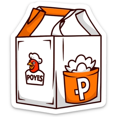 Popeyes 8-piece chicken box sticker