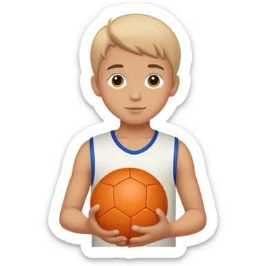 Niño con bola sticker