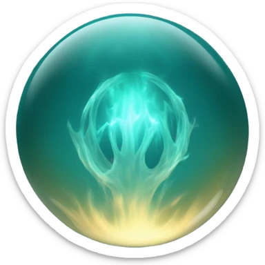 Dark teal soul orb wisp spirit sticker