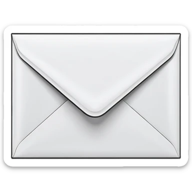 stack of stamped envelopes sticker