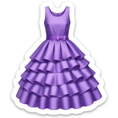 fluffy purple dress sticker
